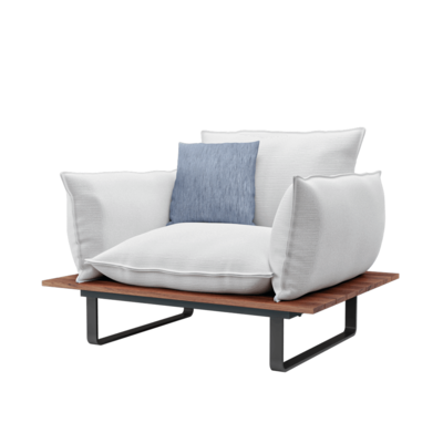 Meranti米色单人扶手沙发3D模型（OBJ,FBX,MAX）