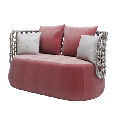 Helios粉色双人沙发3D模型（OBJ,FBX,MAX）