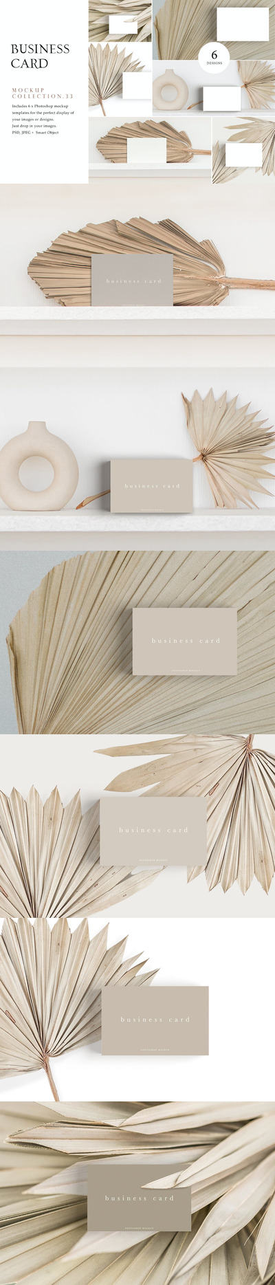 高端的商业名片设计展示样机 (PSD,JPG,PDF)