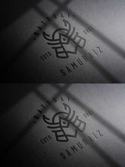 奢华风格的logo样机 (PSD)