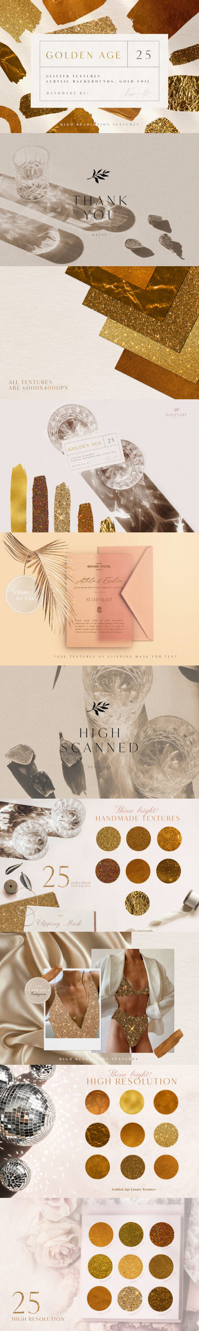 黄金时代奢华质感纹理 (jpg)