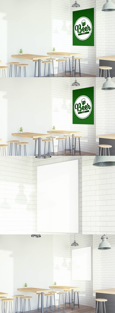 咖啡店的海报模板(PSD)