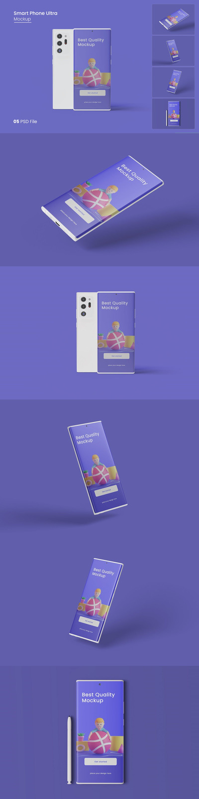 高质量智能手机样机v2 (PSD)