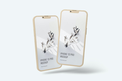 优雅iPhone 13 Pro手机样机(PSD)