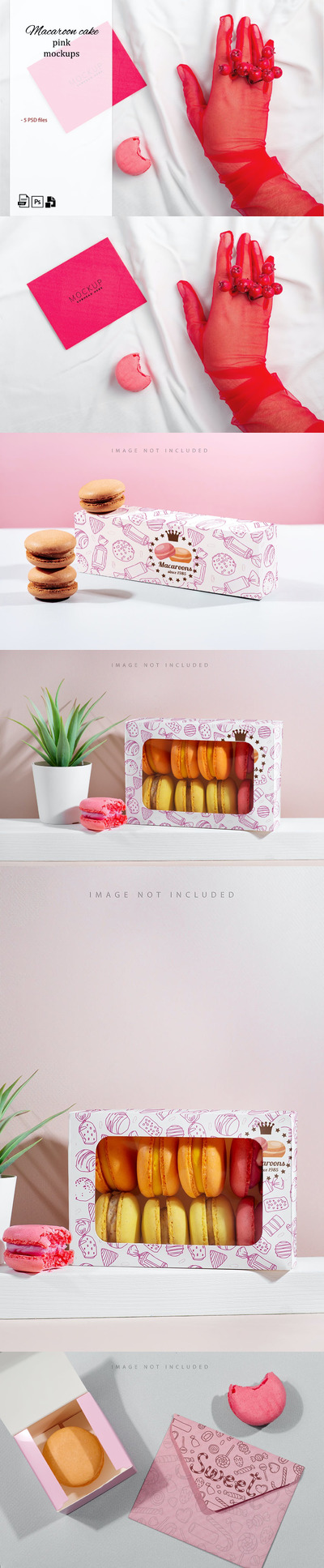 粉色的法国马卡龙模型(PSD)