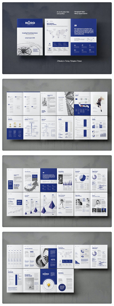 专业的高品质年度报告品牌手册画册宣传册杂志房地产楼书设计模板