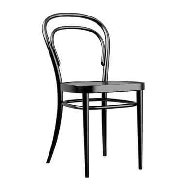 Thonet 214 Silla黑色经典咖啡屋椅子3D模型（OBJ,FBX,MAX）