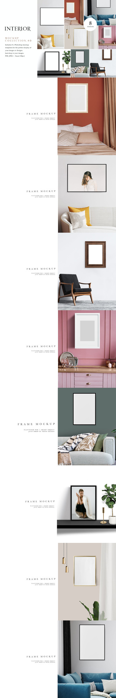 完美的现代框架样机#40 (PSD,JPG,PDF)