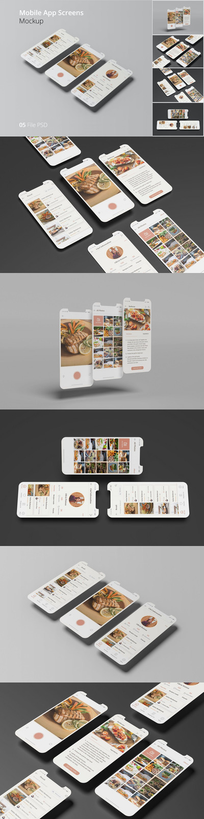 高品质的手机APP用户界面屏幕APP UI样机展示模型mockups