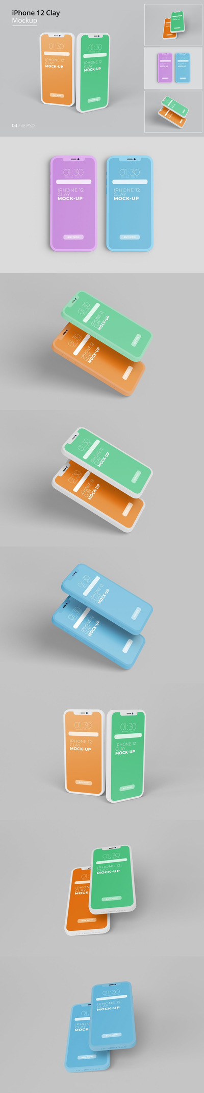 高品质的iPhone APP UI样机展示模型mockups