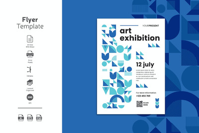 高品质的时尚高端简约清新艺术海报设计模板-AI, EPS, PSD