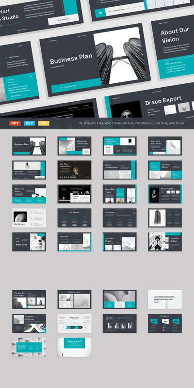 高品质的时尚高端专业的高品质多用途powerpoint幻灯片演示模板（pptx）