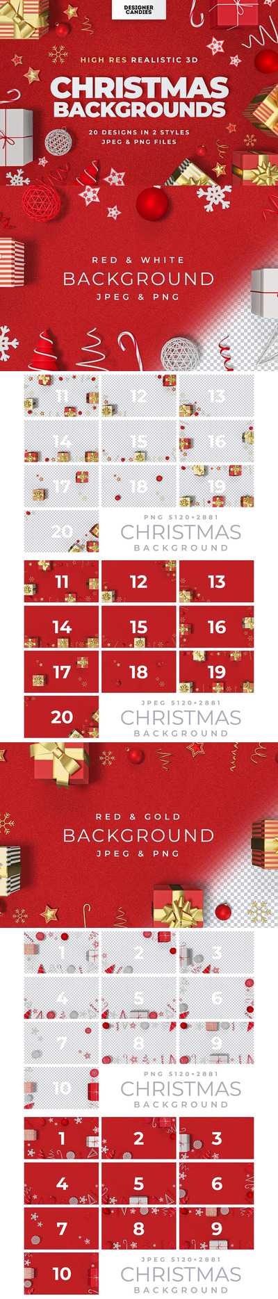 高品质的新年圣诞节背景大集合-PSD