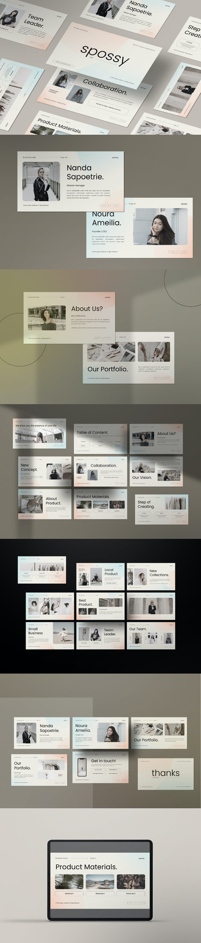 高品质的时尚高端专业的多用途清新品牌设计powerpoint幻灯片演示模板（pptx）