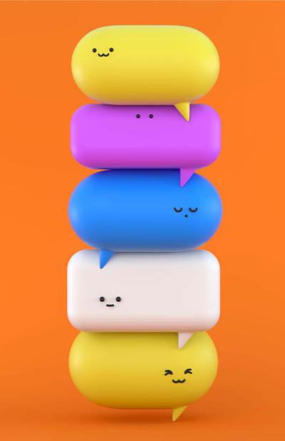 堆叠可爱3D元素背景图片素材 (jpg)