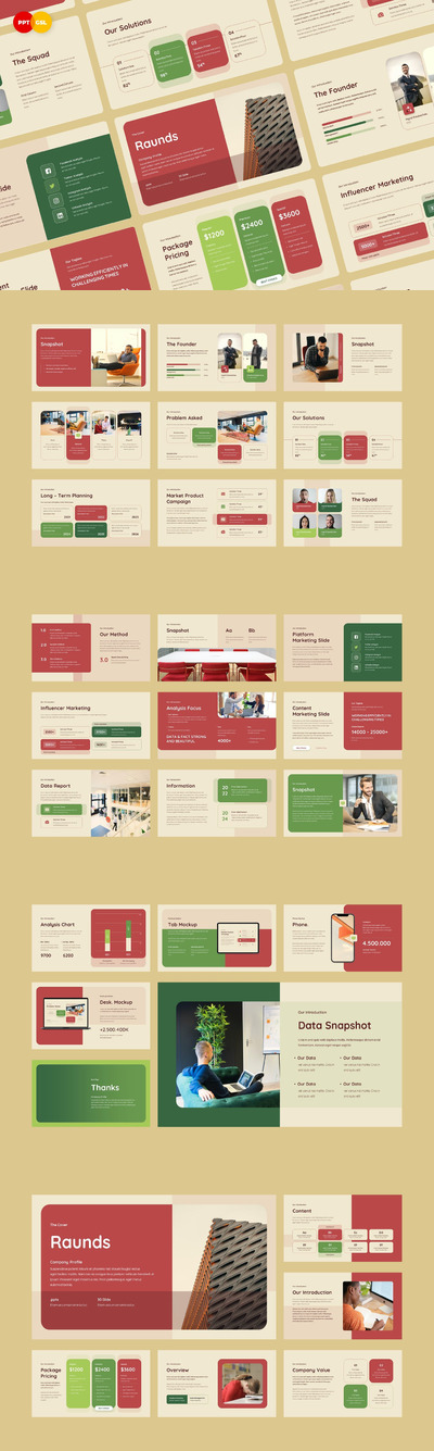 多用途的清新优雅简约powerpoint幻灯片演示模板（pptx）