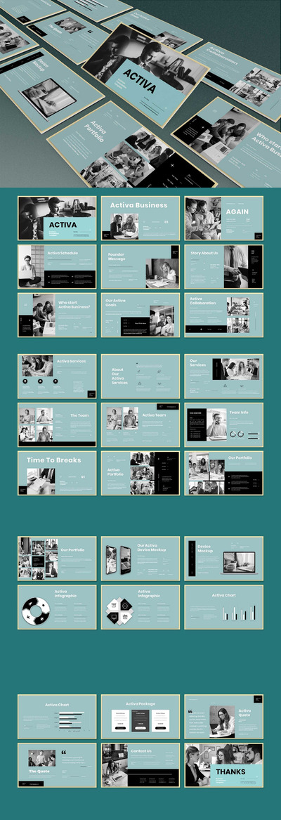 高品质的清新高端优雅配色的高品质powerpoint幻灯片演示模板（pptx）