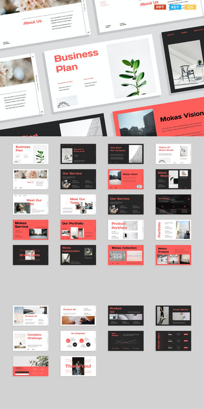 简约时尚高端多用途的清新配色powerpoint幻灯片演示模板（pptx）