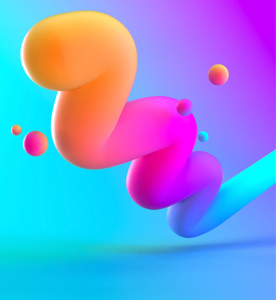 3D渐变几何形状背景图片素材 (jpg)