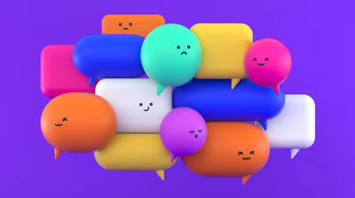 可爱3D表情元素背景图片素材 (jpg)