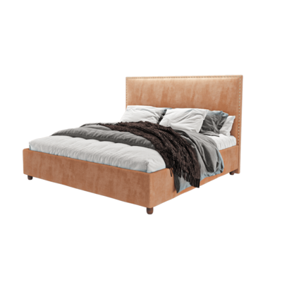 Rimini橙色布艺床3D模型（OBJ,FBX,MAX）