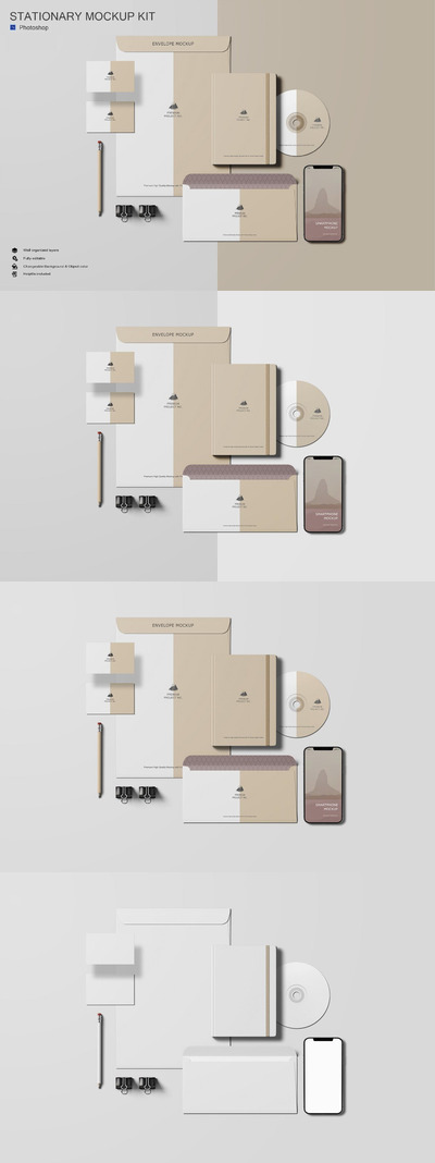 办公文具用品样机(PSD,PDF,JPG)