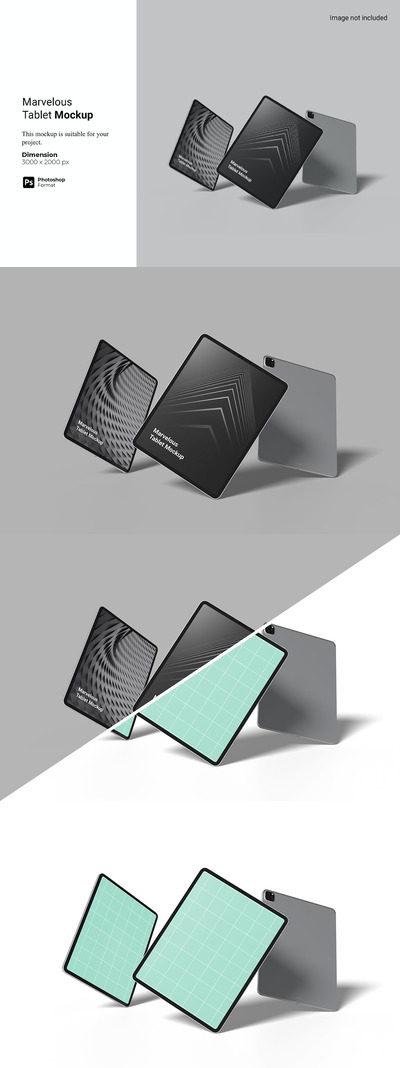 抽象平板屏幕演示样机(PSD)