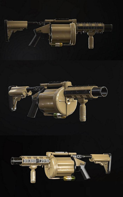 M32榴弹发射器3D模型（OBJ,FBX,MAX）