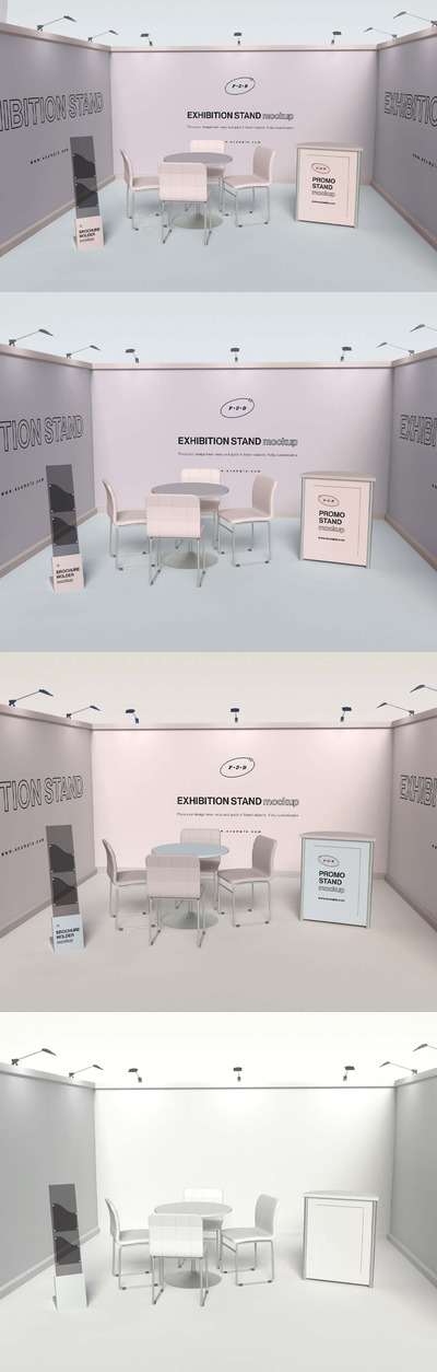 现代展会展台演示样机(PSD)