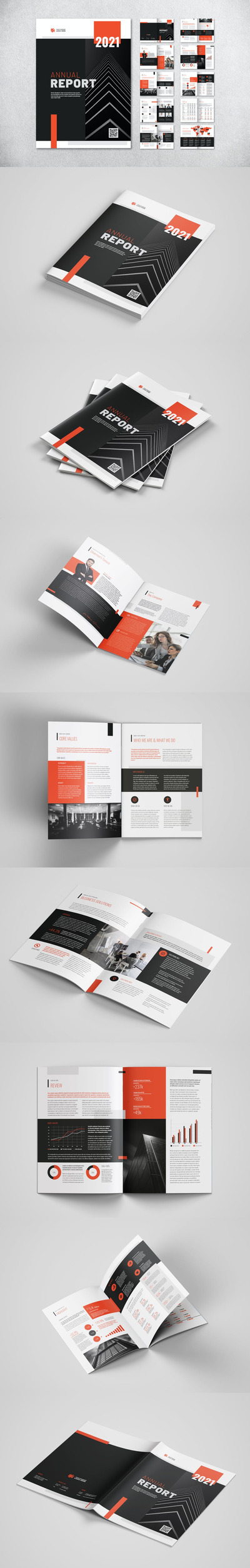 高品质的时尚高端专业的年度报告品牌手册画册宣传册杂志房地产楼书设计模板