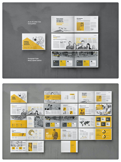 时尚高端专业的高品质的品牌手册画册宣传册杂志房地产楼书设计模板