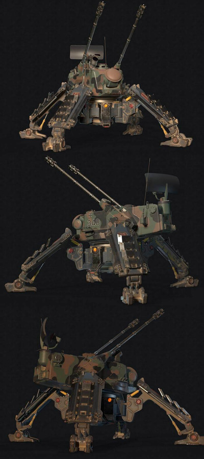 SPAA L4X8 Lynx山猫机器人3D模型（OBJ,FBX,MAX）