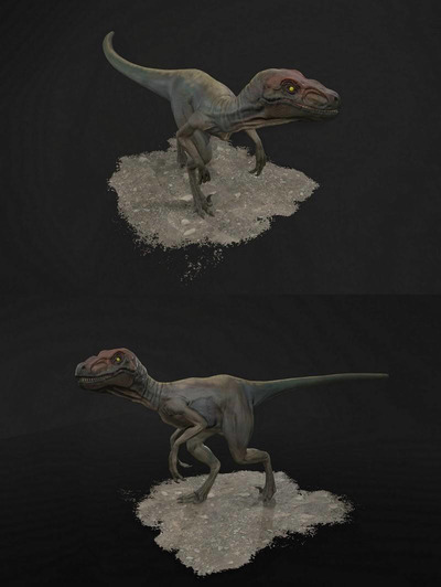 Raptor恐龙3D模型（OBJ,FBX,MAX）