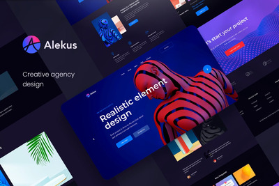 创意工作室和代理商 Figma 网页模板 (FIG)