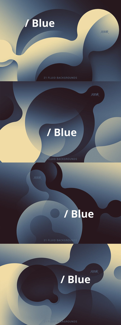 21个时尚高端圆圈流体抽象背景底纹纹理集合