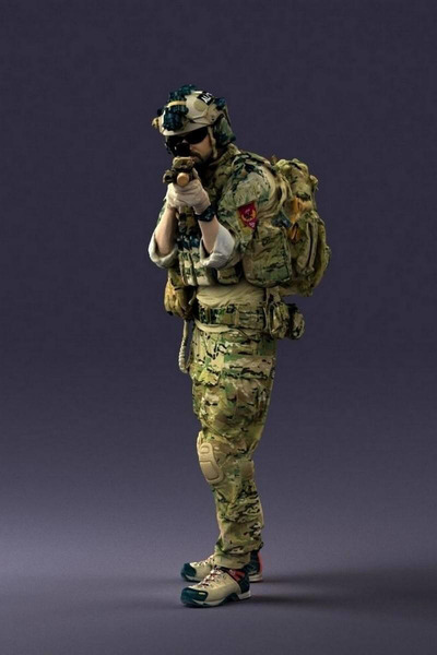 Soldier 0722全副武装的士兵3D模型（OBJ,FBX,MAX）