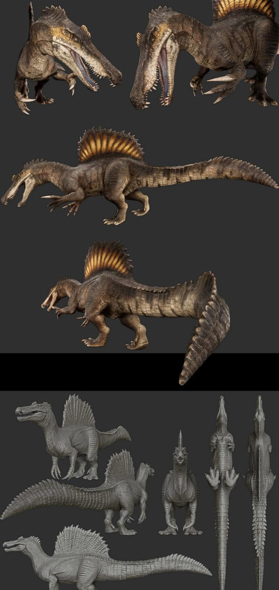 Drac恐龙3D模型（OBJ,FBX,MAX）