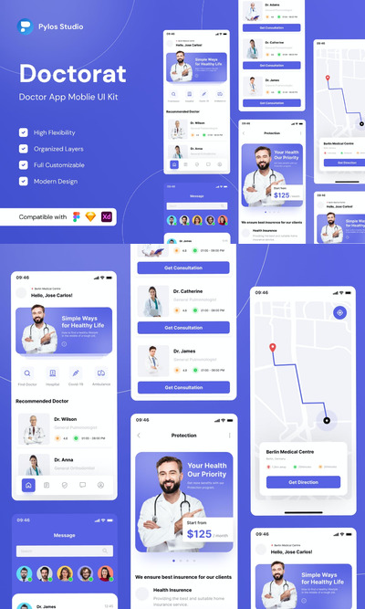 医生问诊 App UI Kits (FIG)