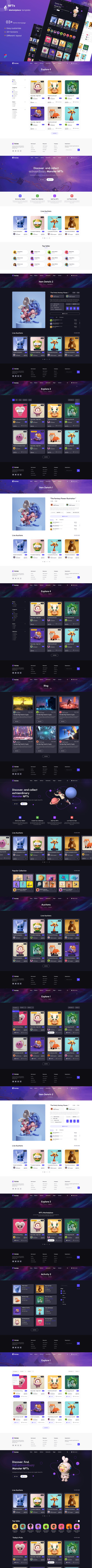 NFT 交易平台响应式网页UI模板 (FIG)