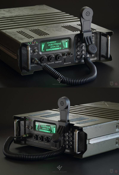 军用无线电3D模型（OBJ,FBX,MAX）