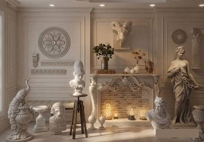 现代雕塑装饰组合3D模型（MAX）