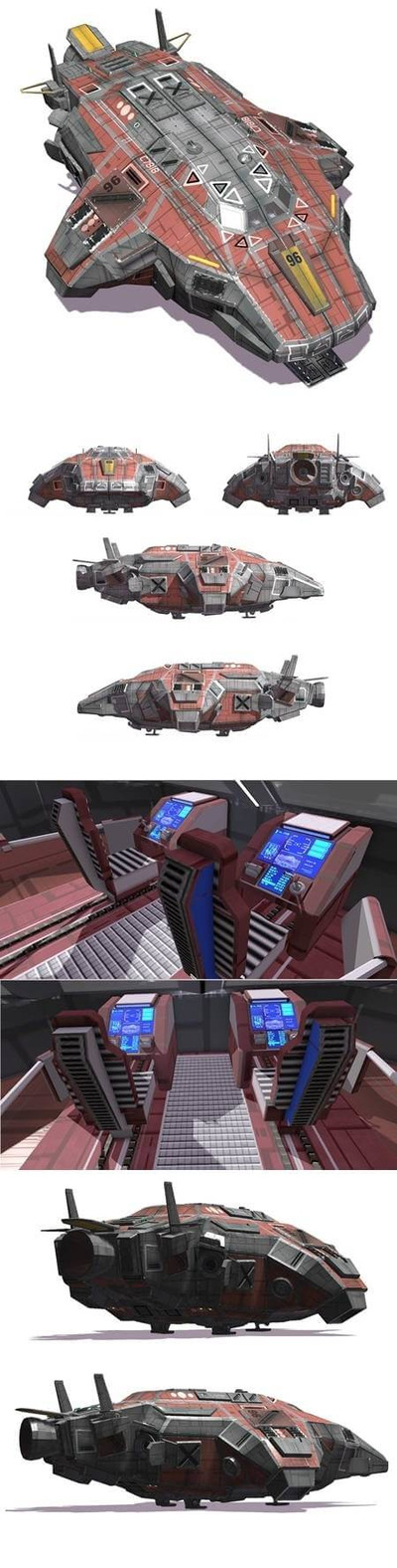 拖船VR / AR / low-poly 3D模型（OBJ,FBX）