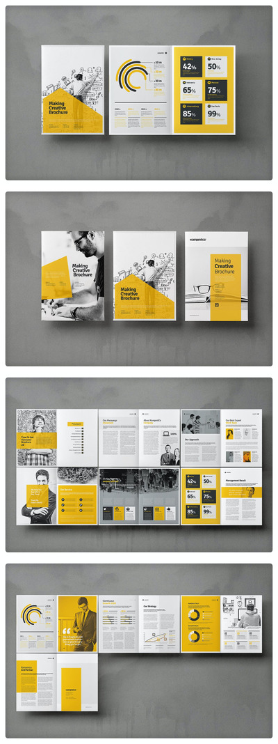 时尚高端专业的多用途高品质宣传册画册杂志房地产楼书设计模板