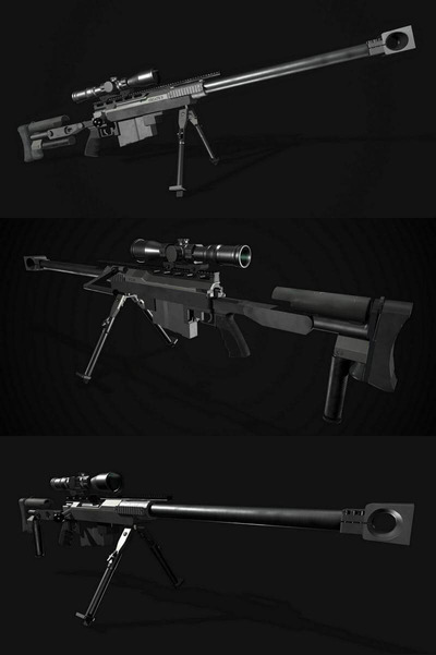 PGM Hecate狙击步枪3D模型（OBJ,FBX,MAX）