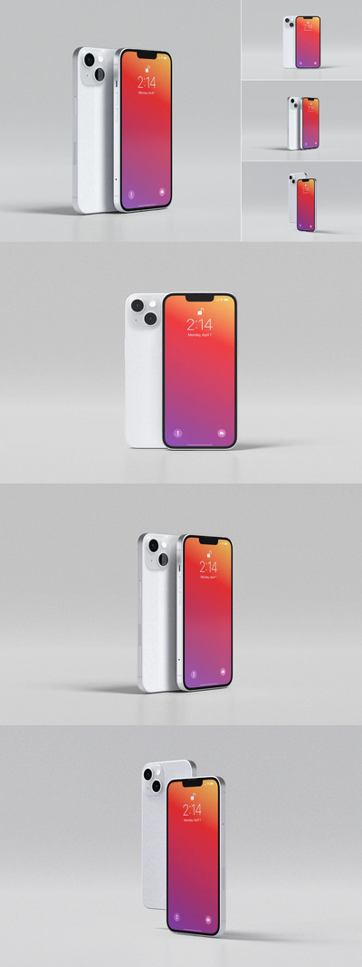 iPhone 13 APP UI样机展示模型mockups