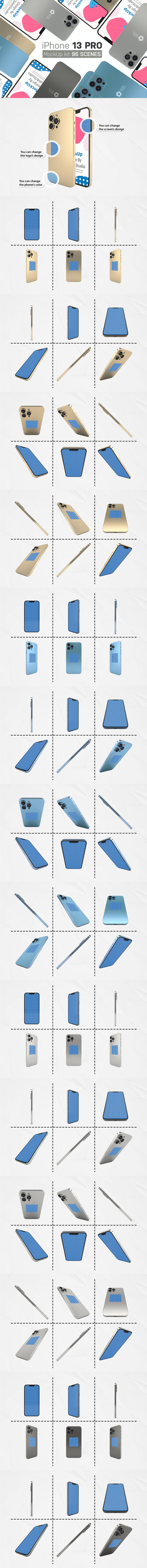 高端iPhone 13手机产品样机(PSD)