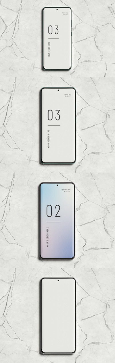 极简智能手机样机(PSD)