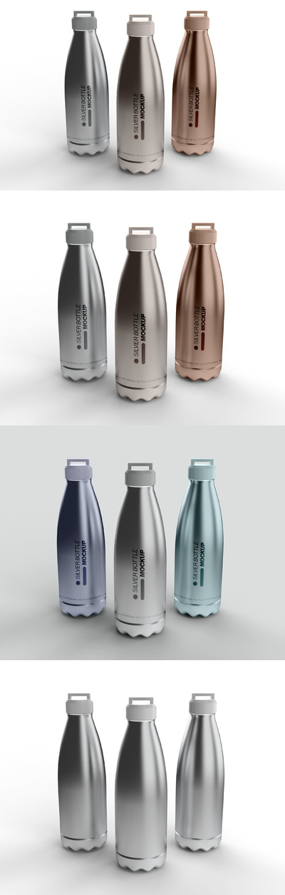 金属瓶子产品模型 (PSD)