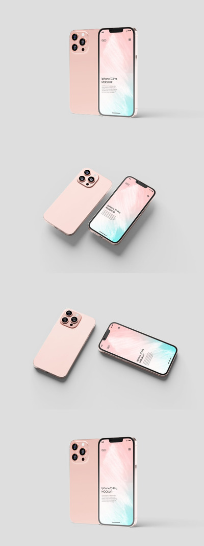 高端iPhone 13 Pro手机产品样机(PDF,PSD)