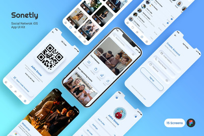 高品质的社交网络IOS APP UI KITS